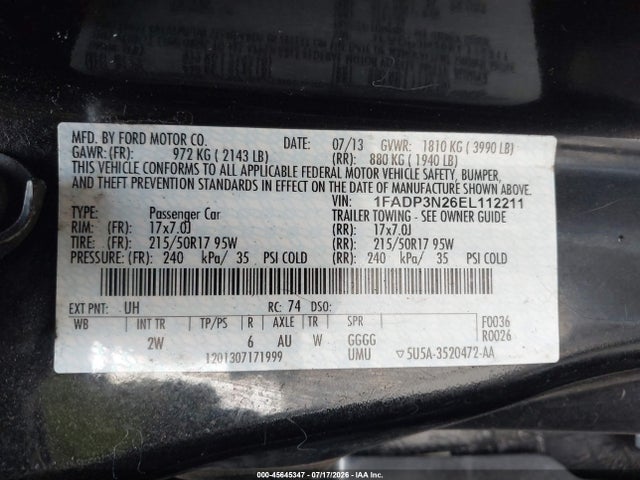 Ford Focus Titanium 2014 1FADP3N26EL112211 Image 9