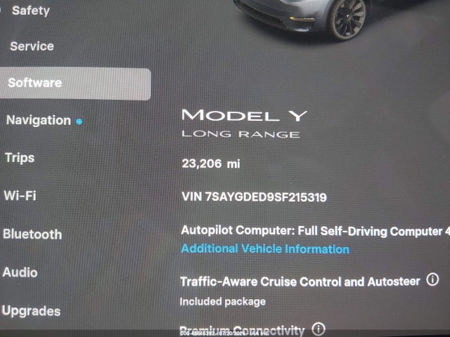 Aukcja sprzedaży 2025 Tesla Model Y Long Range Dual Motor Rear-wheel Drive, vin: 7SAYGDED9SF215319, numer aukcji: 45645392