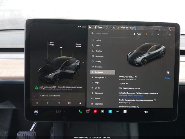 Aukcja sprzedaży 2025 Tesla Model Y Long Range Dual Motor Rear-wheel Drive, vin: 7SAYGDED9SF215319, numer aukcji: 45645392