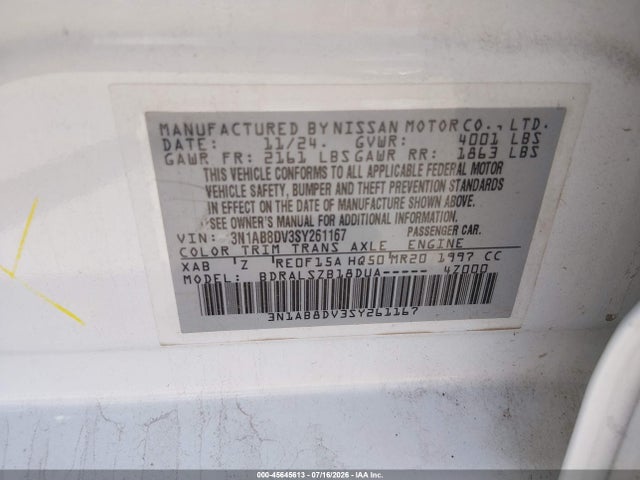 Nissan SENTRA SR 2025 3N1AB8DV3SY261167 Image 9