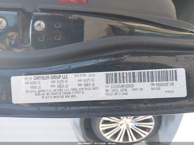 Продажа на аукционе авто 2010 Chrysler 300 300s V6, vin: 2C3CA2CV8AH329639, номер лота: 45645877
