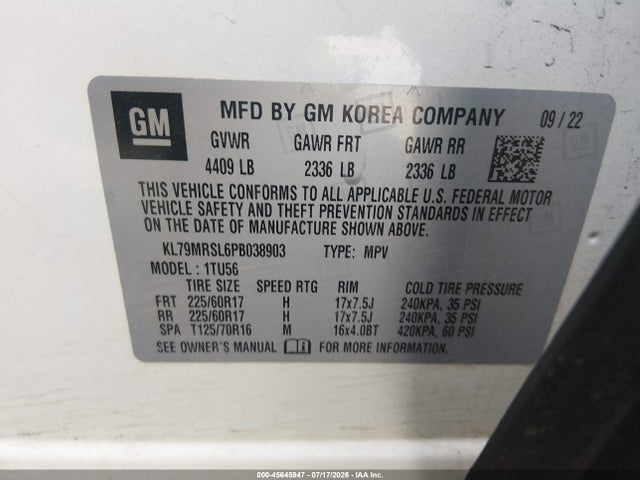 Chevrolet Trailblazer Awd Lt 2023 KL79MRSL6PB038903 Image 9
