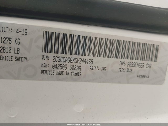 Aukcja sprzedaży 2016 Chrysler 300, vin: 2C3CCAGGXGH244469, numer aukcji: 45646005