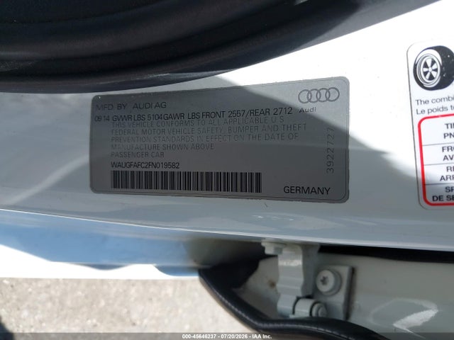 Продаж на аукціоні авто 2015 Audi A6 2.0t Premium, vin: WAUGFAFC2FN019582, номер лоту: 45646237