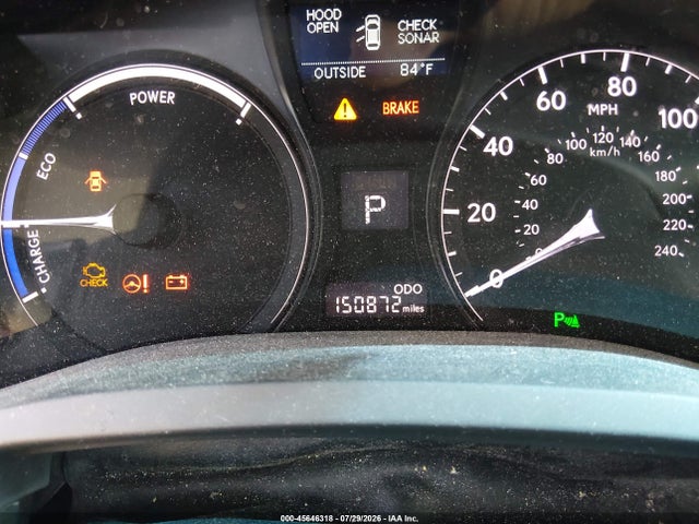 45646318 :رقم المزاد ، JTJZB1BAXD2009437 vin ، 2013 Lexus Rx 450h مزاد بيع