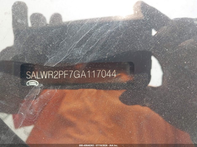 Продажа на аукционе авто 2016 Land Rover Range Rover Sport 3.0l V6 Supercharged Hse, vin: SALWR2PF7GA117044, номер лота: 45646363