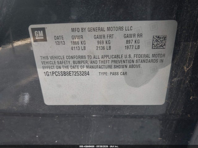 Chevrolet Cruze 1lt Auto 2014 1G1PC5SB8E7253284 Image 9