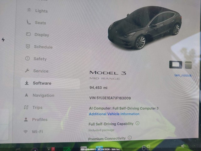 Продаж на аукціоні авто 2018 Tesla Model 3 Long Range/mid Range, vin: 5YJ3E1EA7JF163009, номер лоту: 45646603