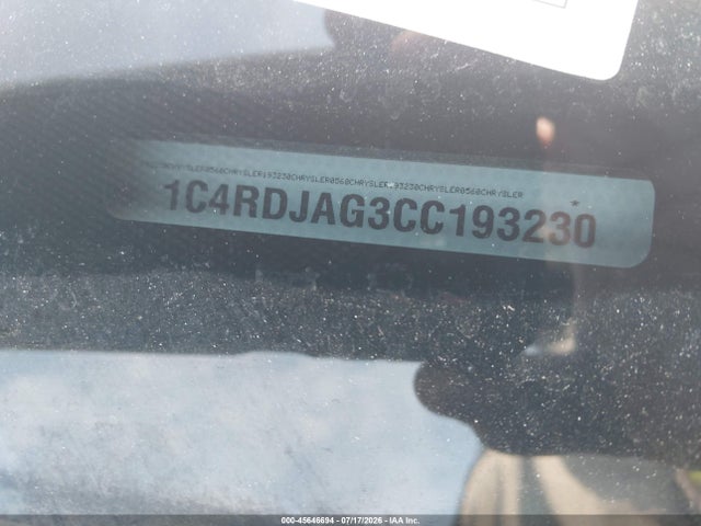 Продажа на аукционе авто 2012 Dodge Durango Sxt, vin: 1C4RDJAG3CC193230, номер лота: 45646694