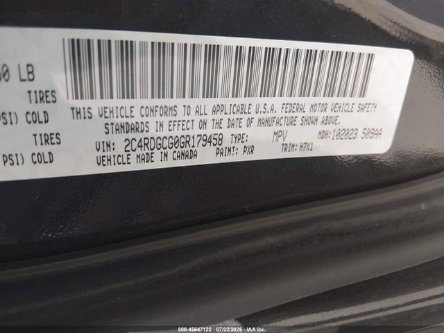 Dodge Grand Caravan Sxt 2016 2C4RDGCG0GR179458 Image 9