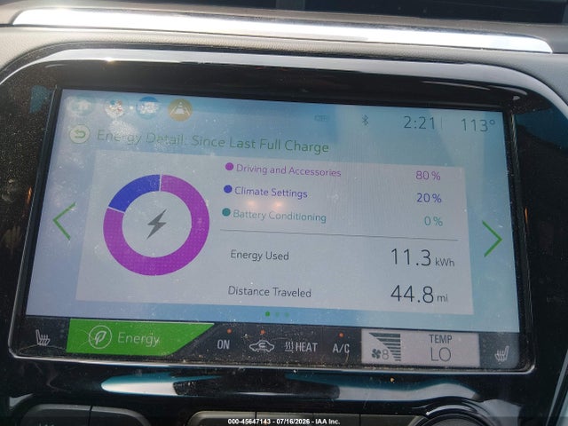 2020 Chevrolet Bolt Ev Fwd Premier მანქანა იყიდება აუქციონზე, vin: 1G1FZ6S0XL4110463, აუქციონის ნომერი: 45647143