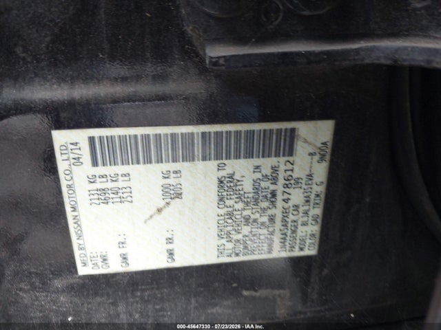 Nissan Maxima 3.5 Sv 2014 1N4AA5APXEC478612 Image 9