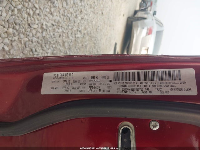 2016 Ram 1500 St მანქანა იყიდება აუქციონზე, vin: 1C6RR7KG2GS409753, აუქციონის ნომერი: 45647581