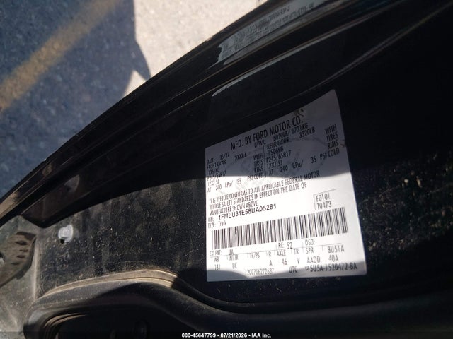 2008 Ford Explorer Sport Trac Xlt მანქანა იყიდება აუქციონზე, vin: 1FMEU31E58UA05281, აუქციონის ნომერი: 45647799
