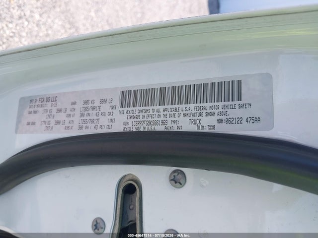 45647814 :رقم المزاد ، 1C6RR7FG9KS661969 vin ، 2019 Ram 1500 Classic Tradesman  4x4 6'4 Box مزاد بيع