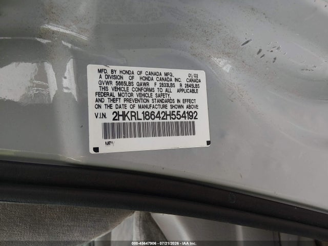 Продажа на аукционе авто 2002 Honda Odyssey Ex, vin: 2HKRL18642H554192, номер лота: 45647906