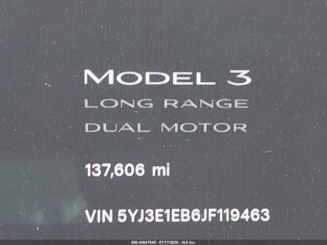 Tesla Model 3 Long Range/performance 2018 5YJ3E1EB6JF119463 Image 13