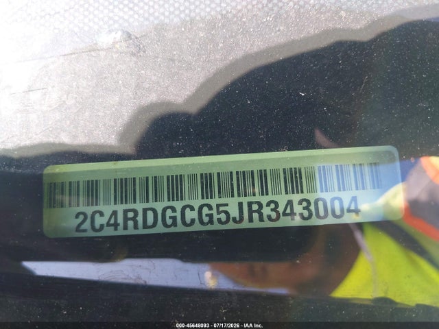 45648093 :رقم المزاد ، 2C4RDGCG5JR343004 vin ، 2018 Dodge Grand Caravan Sxt مزاد بيع