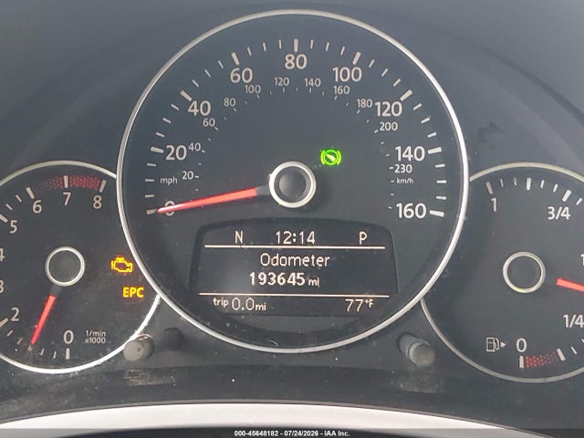 45648182 :رقم المزاد ، 3VWJP7AT0CM624154 vin ، 2012 Volkswagen Beetle 2.5l مزاد بيع