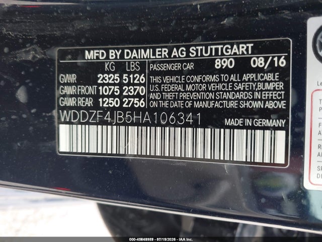 Mercedes-Benz E 300 2017 WDDZF4JB5HA106341 Image 9