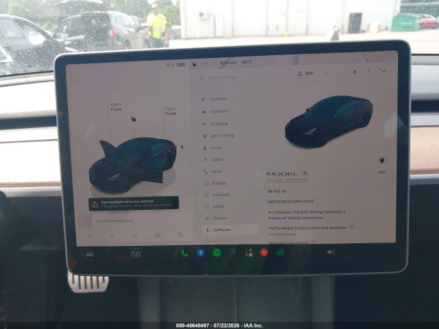 45648497 :رقم المزاد ، 5YJ3E1EC0PF472315 vin ، 2023 Tesla Model 3 Performance Dual Motor All-wheel Drive مزاد بيع