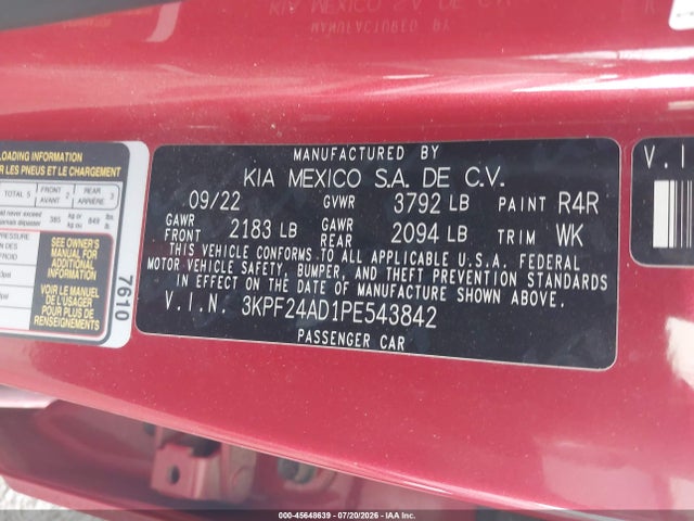 KIA Forte Lxs 2023 3KPF24AD1PE543842 Image 9