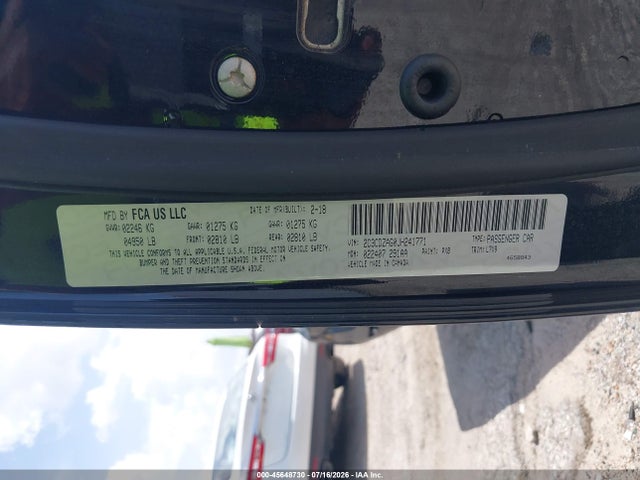 Aukcja sprzedaży 2018 Dodge Challenger Sxt, vin: 2C3CDZAG0JH241771, numer aukcji: 45648730