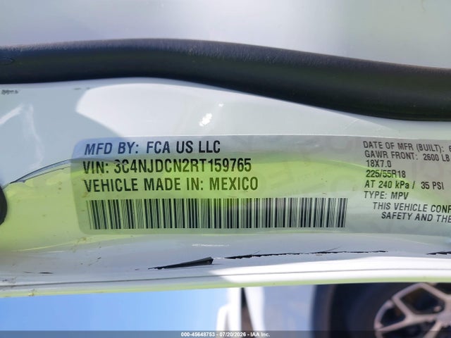 Aukcja sprzedaży 2024 Jeep Compass Limited 4x4, vin: 3C4NJDCN2RT159765, numer aukcji: 45648753