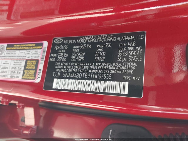 Aukcja sprzedaży 2026 Genesis Gv70 2.5t Advanced, vin: 5NMMBDTB9TH067555, numer aukcji: 45648847