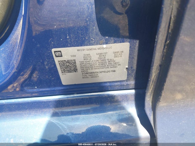 45648931 :رقم المزاد ، 1G6DW5RKXP0120788 vin ، 2023 Cadillac Ct5 Luxury مزاد بيع