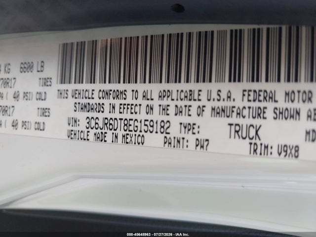 3C6JR6DT8EG159182 RAM 1500 Tradesman