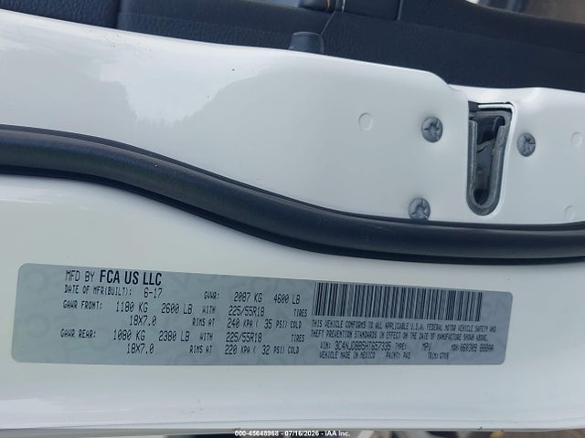 45648968 :رقم المزاد ، 3C4NJDBB5HT657335 vin ، 2017 Jeep Compass Latitude مزاد بيع