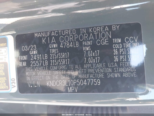 KIA Niro Ev Wind 2023 KNDCR3L10P5047759 Image 9