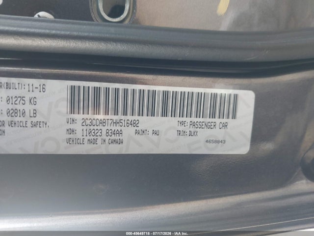 Aukcja sprzedaży 2017 Chrysler 300 300s Alloy Edition, vin: 2C3CCABT7HH516482, numer aukcji: 45649718