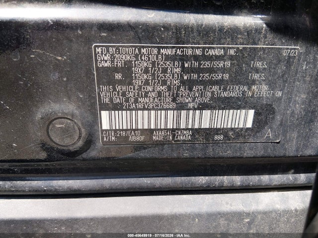Toyota Rav4 Xle Premium 2023 2T3A1RFV3PC376689 Image 9