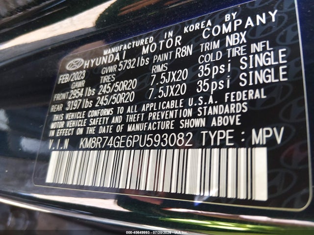 Hyundai Palisade Calligraphy 2023 KM8R74GE6PU593082 Image 9