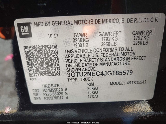 GMC Sierra 1500 Slt 2018 3GTU2NEC4JG185579 Image 9