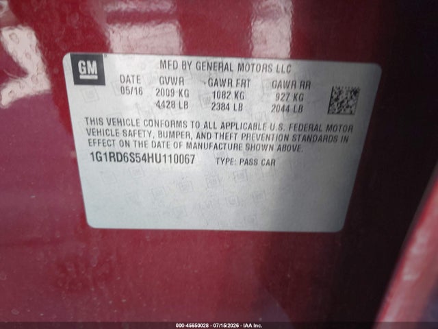 Chevrolet Volt Premier 2017 1G1RD6S54HU110067 Image 9