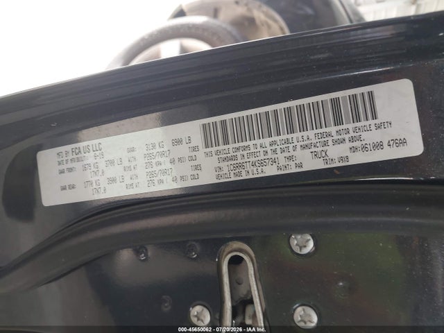 Продажа на аукционе авто 2019 Ram 1500 Classic, vin: 1C6RR6TT4KS657341, номер лота: 45650062