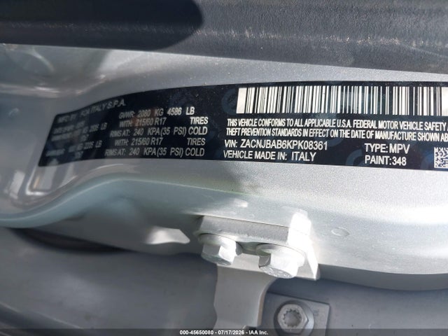 Продаж на аукціоні авто 2019 Jeep Renegade Sport 4x4, vin: ZACNJBAB6KPK08361, номер лоту: 45650080