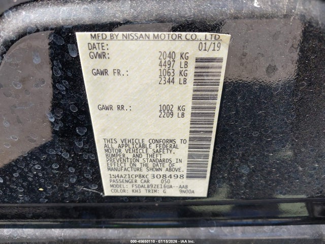 Nissan LEAF S 2019 1N4AZ1CP8KC308498 Image 9