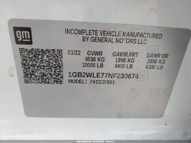 1GB2WLE77NF230674 Chevrolet Silverado 2500hd 2wd Long Bed Wt