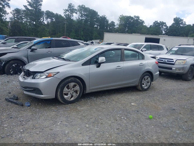 2013 Honda Civic Lx მანქანა იყიდება აუქციონზე, vin: 2HGFB2F5XDH593100, აუქციონის ნომერი: 45650148