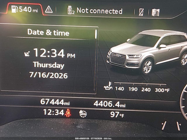 Продаж на аукціоні авто 2019 Audi Q7 55 Premium/55 Se Premium, vin: WA1LAAF71KD034622, номер лоту: 45650159
