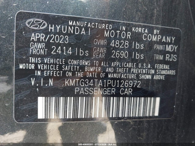 Продажа на аукционе авто 2023 Genesis G70 2.0t Awd, vin: KMTG34TA1PU126972, номер лота: 45650201