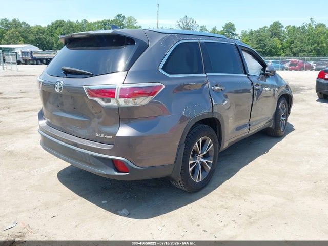 Aukcja sprzedaży 2016 Toyota Highlander Xle V6, vin: 5TDJKRFH4GS265446, numer aukcji: 45650222