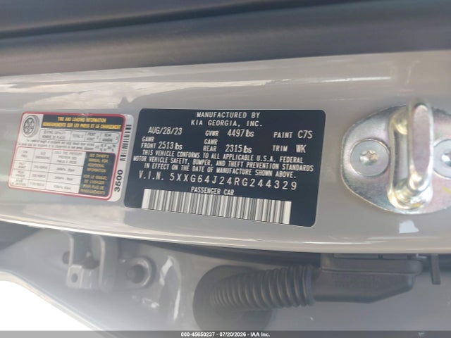 Продаж на аукціоні авто 2024 Kia K5 Gt-line, vin: 5XXG64J24RG244329, номер лоту: 45650237
