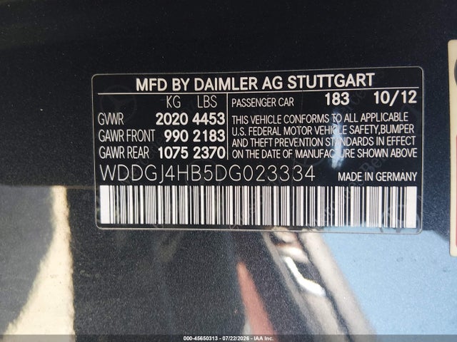 Продаж на аукціоні авто 2013 Mercedes-benz C 250, vin: WDDGJ4HB5DG023334, номер лоту: 45650313