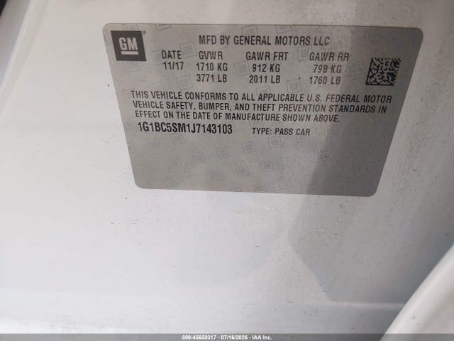Chevrolet Cruze Ls Auto 2018 1G1BC5SM1J7143103 Image 9