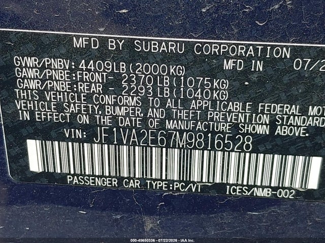Subaru Wrx Sti 2021 JF1VA2E67M9816528 Image 9